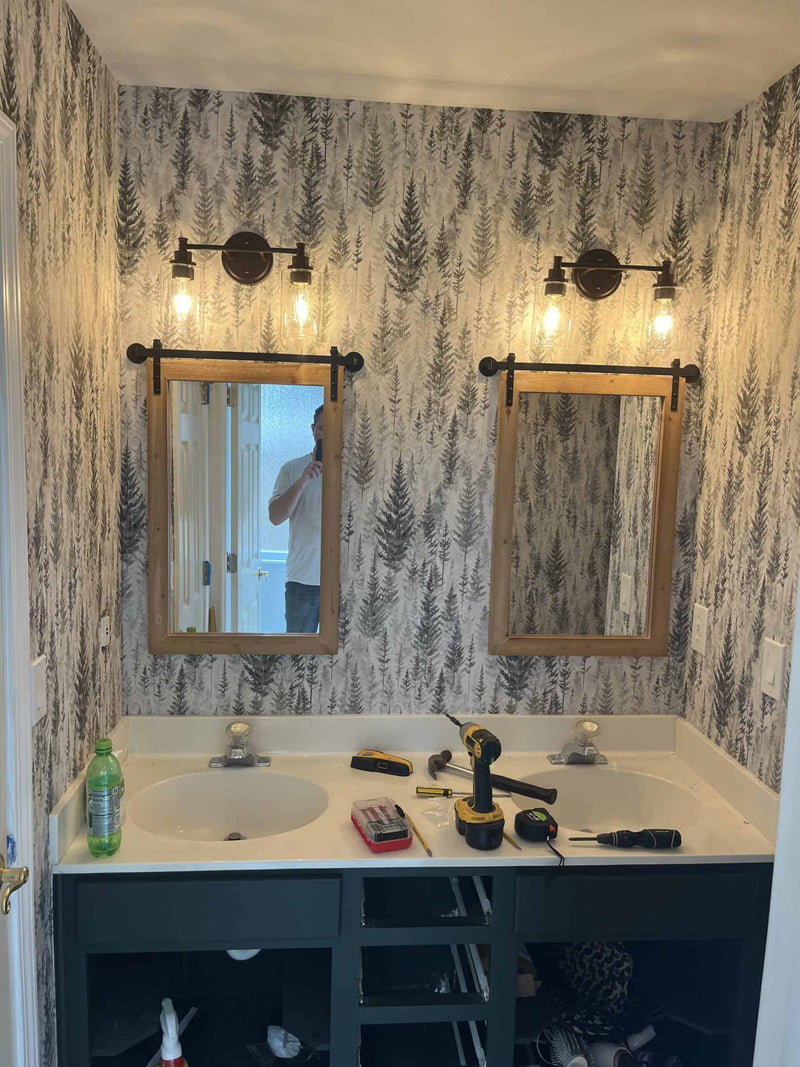 Rustic Bathroom & Small Closet Transformation