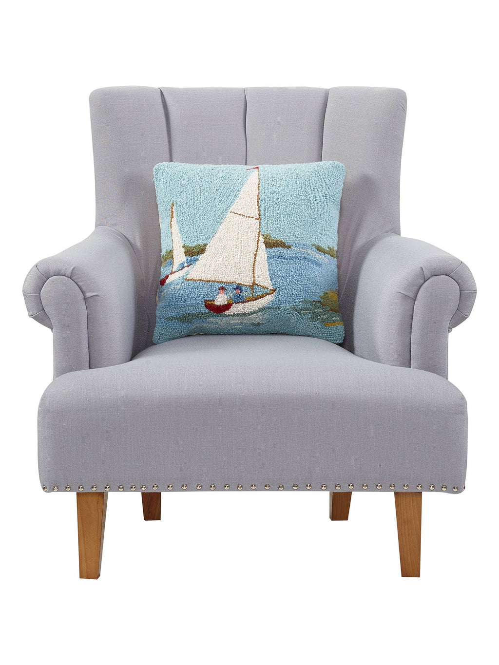 Sailboats Hook Pillow - Susan Winget