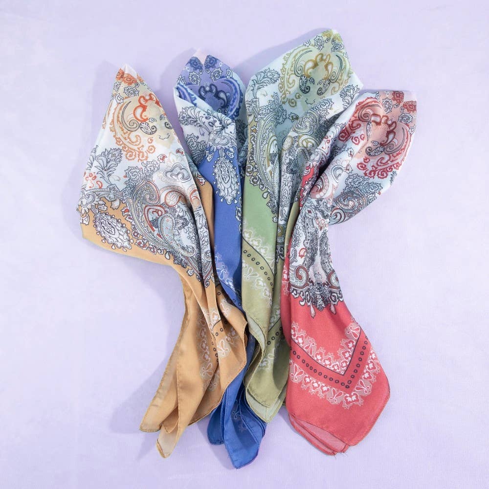 Red Ornate Paisley Scarf