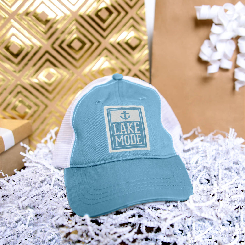 Lake Icon - Cadet Blue Adjustable Mesh Hat