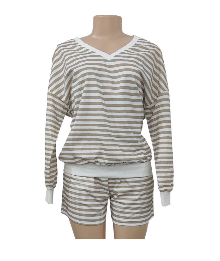 Oversized Sweatshirt Shorts Set - Blue