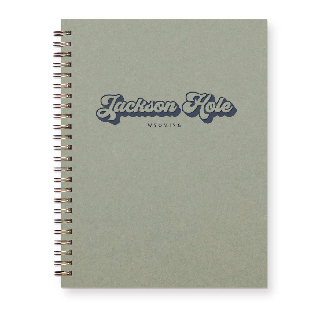 Lake Keowee Retro Script Journal: Lined Notebook: Sage Green Cover