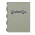 Lake Keowee Retro Script Journal: Lined Notebook: Sage Green Cover