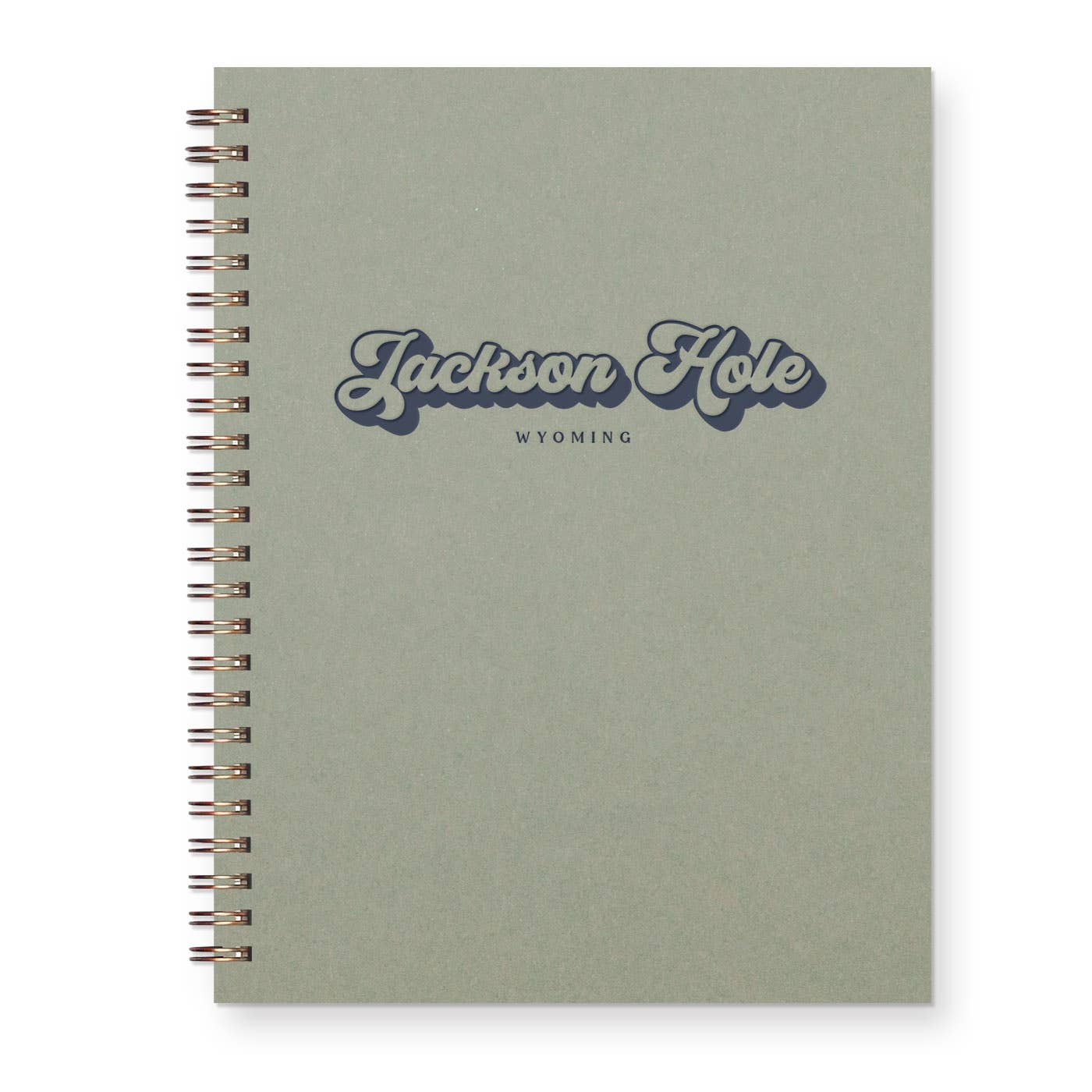 Lake Keowee Retro Script Journal: Lined Notebook: Sage Green Cover