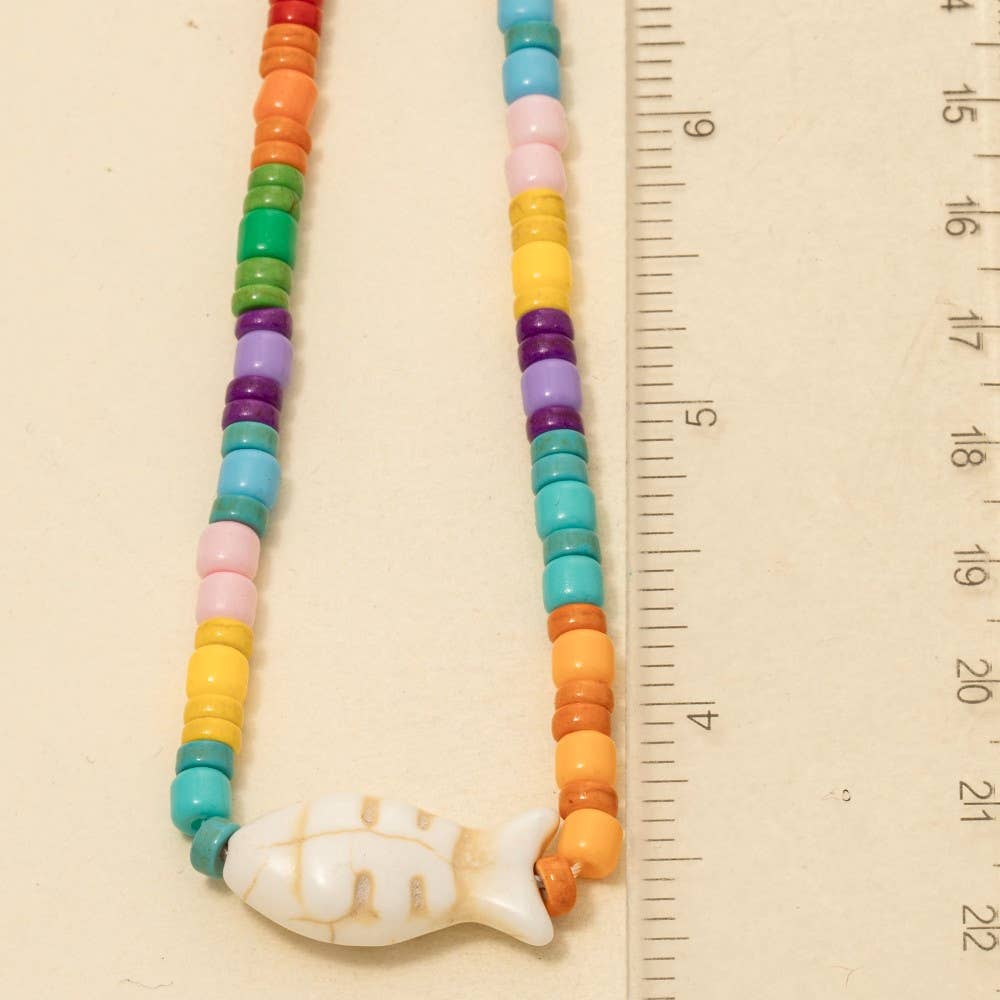 Fish Mixed Beaded Necklace