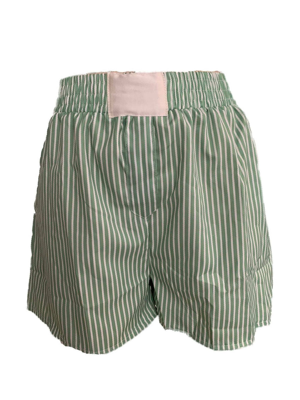 Striped Relaxed Pull-On Boxer Shorts: Light blue / S