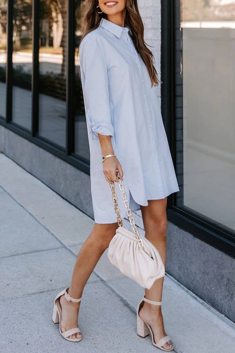 Loose Casual Shirt Dress