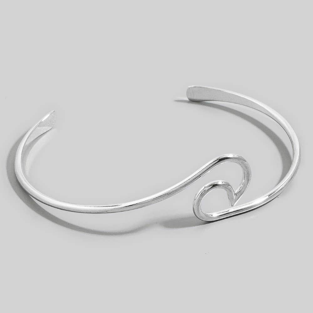 Thin Wave Cuff Bracelet: G
