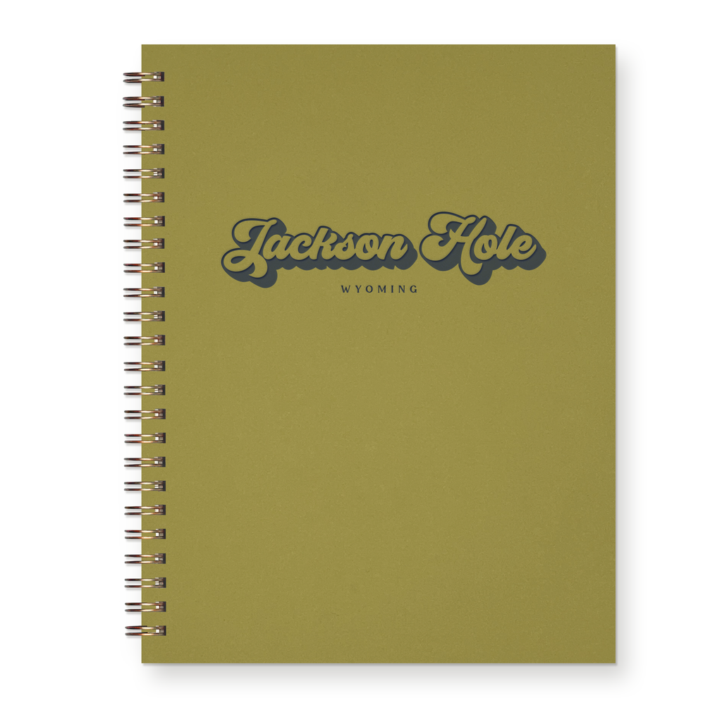 Lake Keowee Retro Script Journal: Lined Notebook: Sage Green Cover