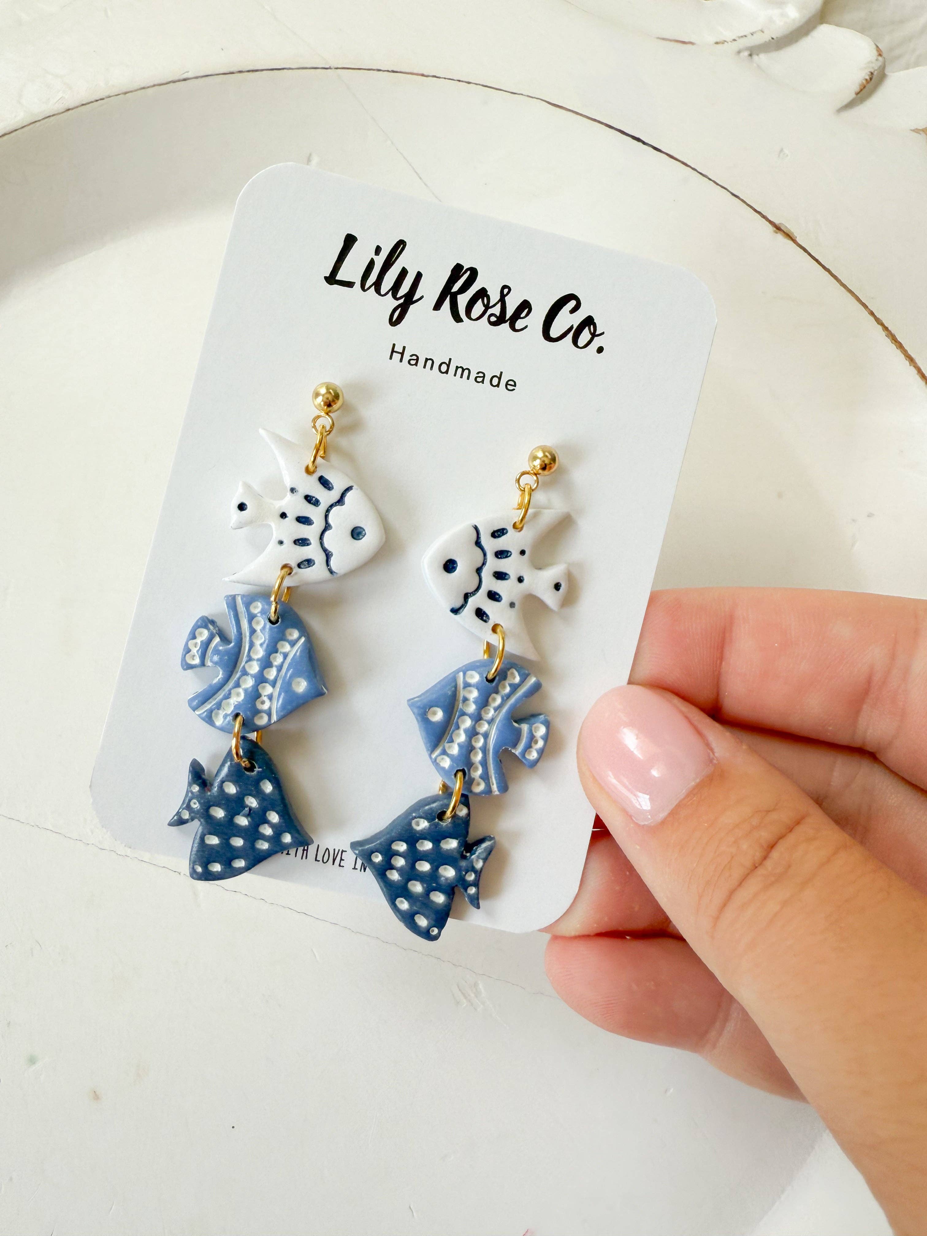 Fish 3 Tier Earrings