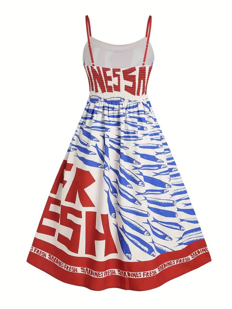 Mackerel Sundress: Blue / 2XL