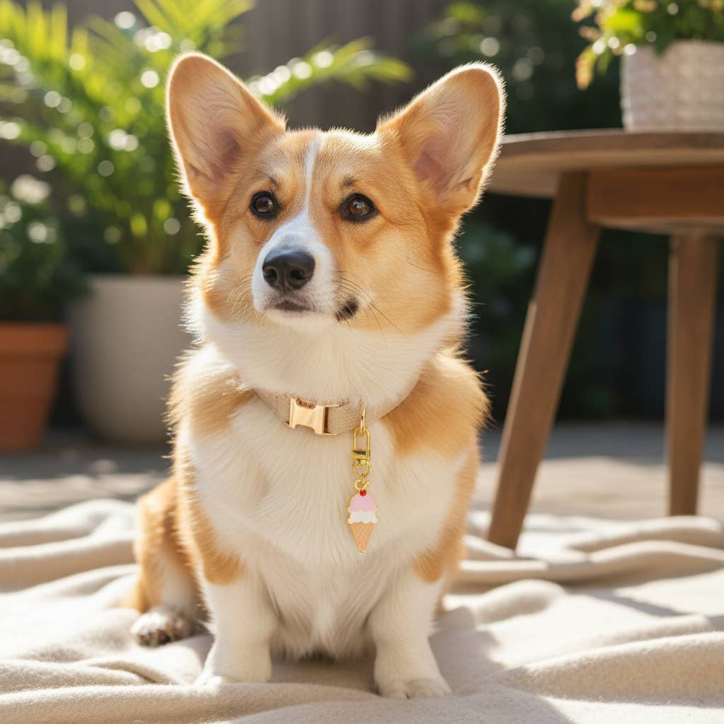Pawfect Collar Charm–Ice Cream Cone