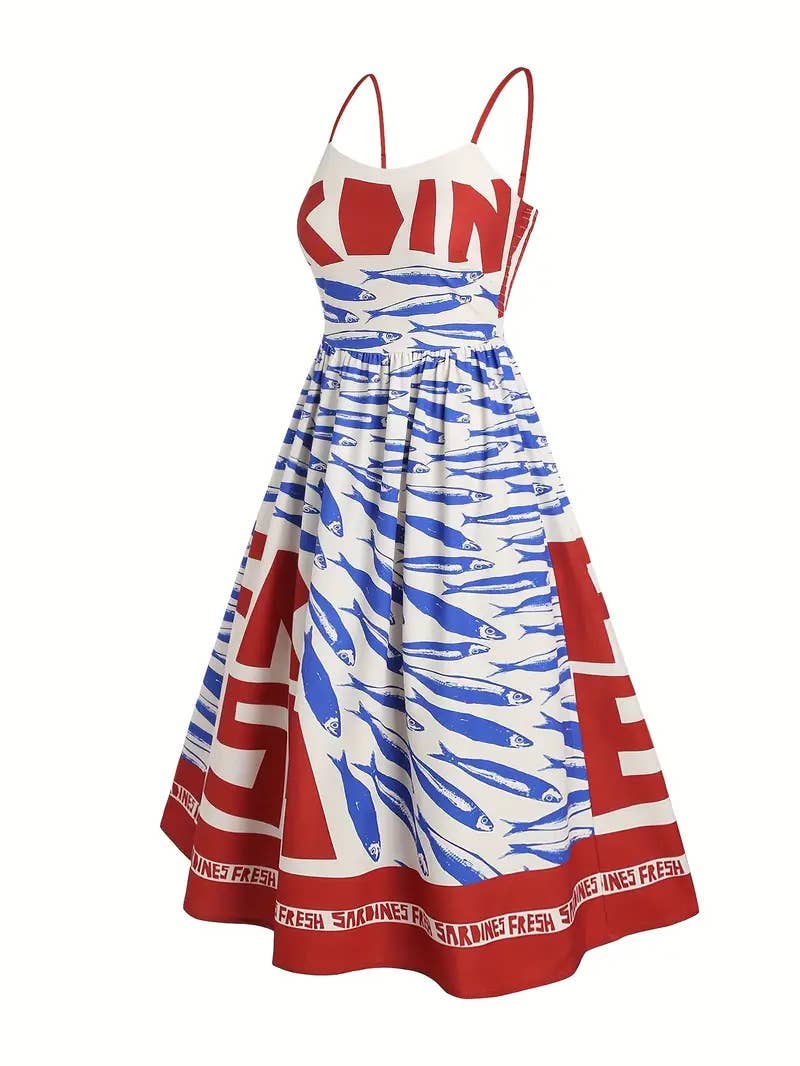 Mackerel Sundress : Blue / L