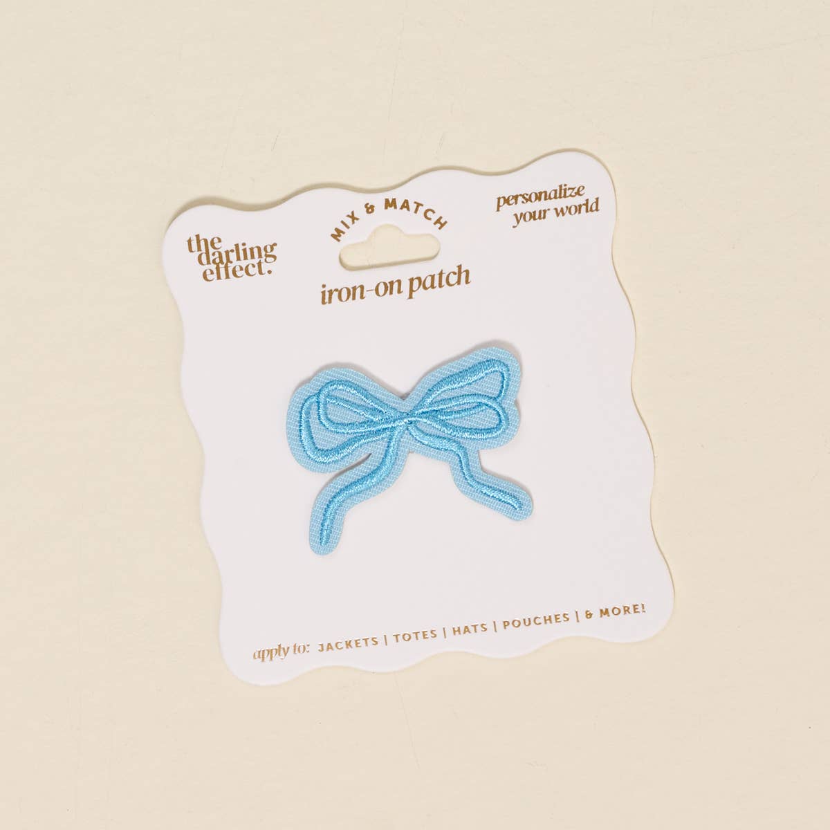 Mix & Match Iron-On Patch–Bow Blue