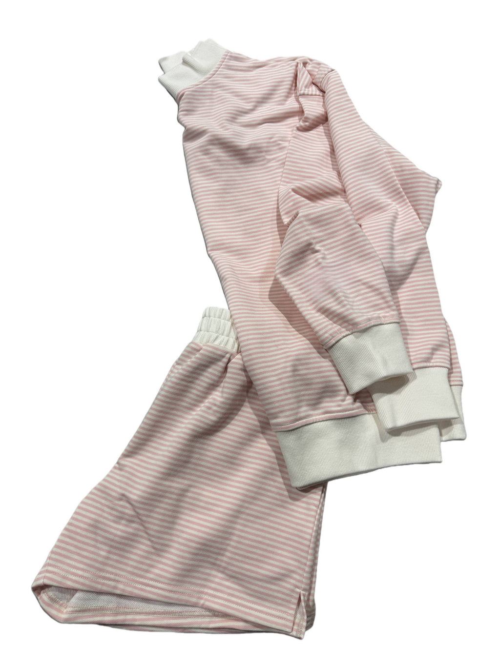 Oversized Mock Neck & Shorts : Pink / S
