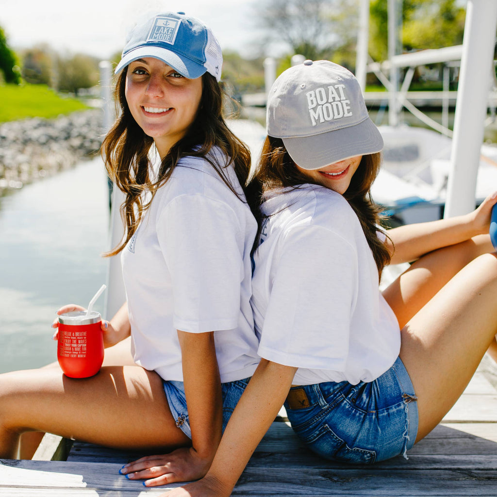 Lake Icon - Cadet Blue Adjustable Mesh Hat