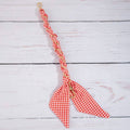 Checkered Scarf Chain Bag Charm