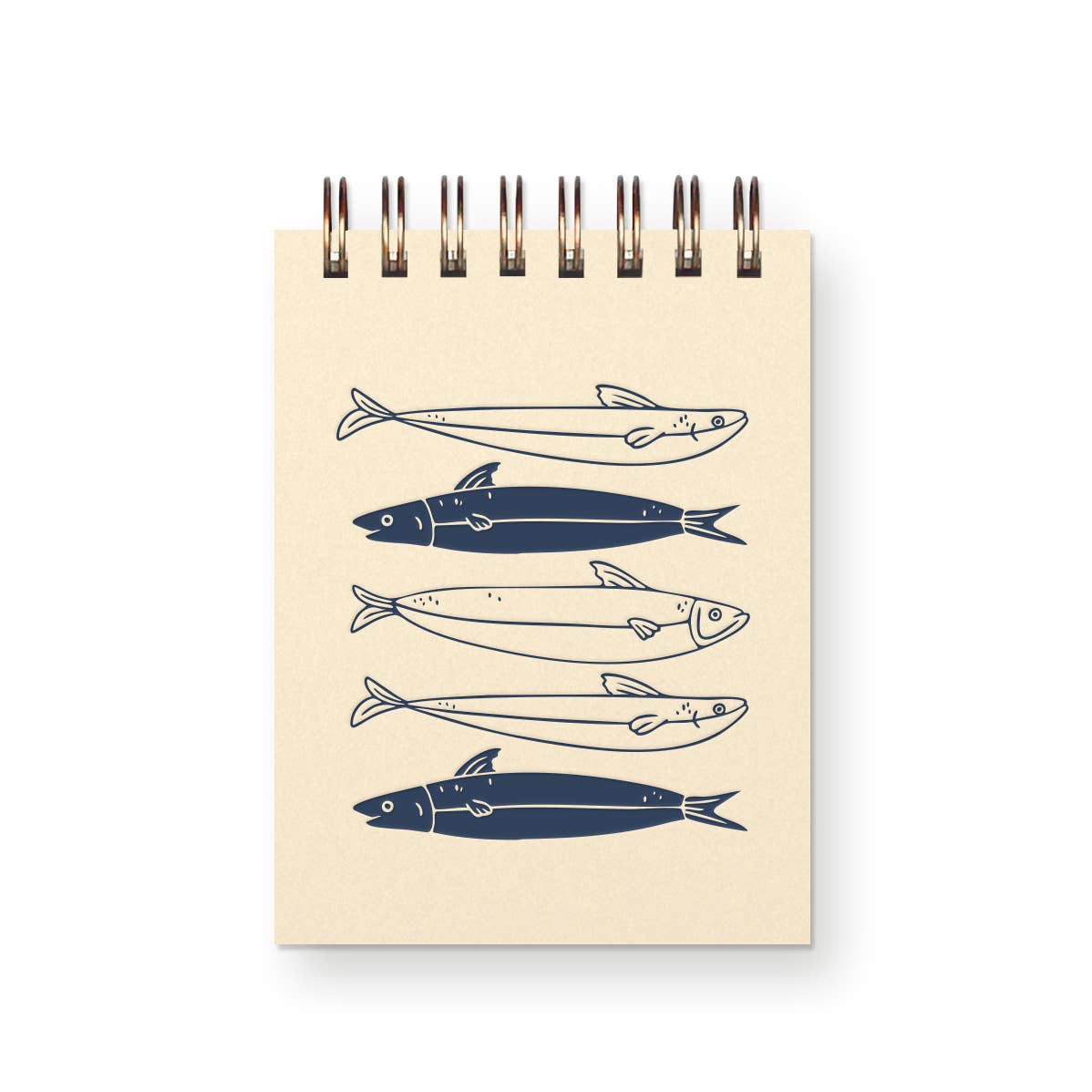 Fishes Mini Jotter Notebook: Forest Green | White Ink