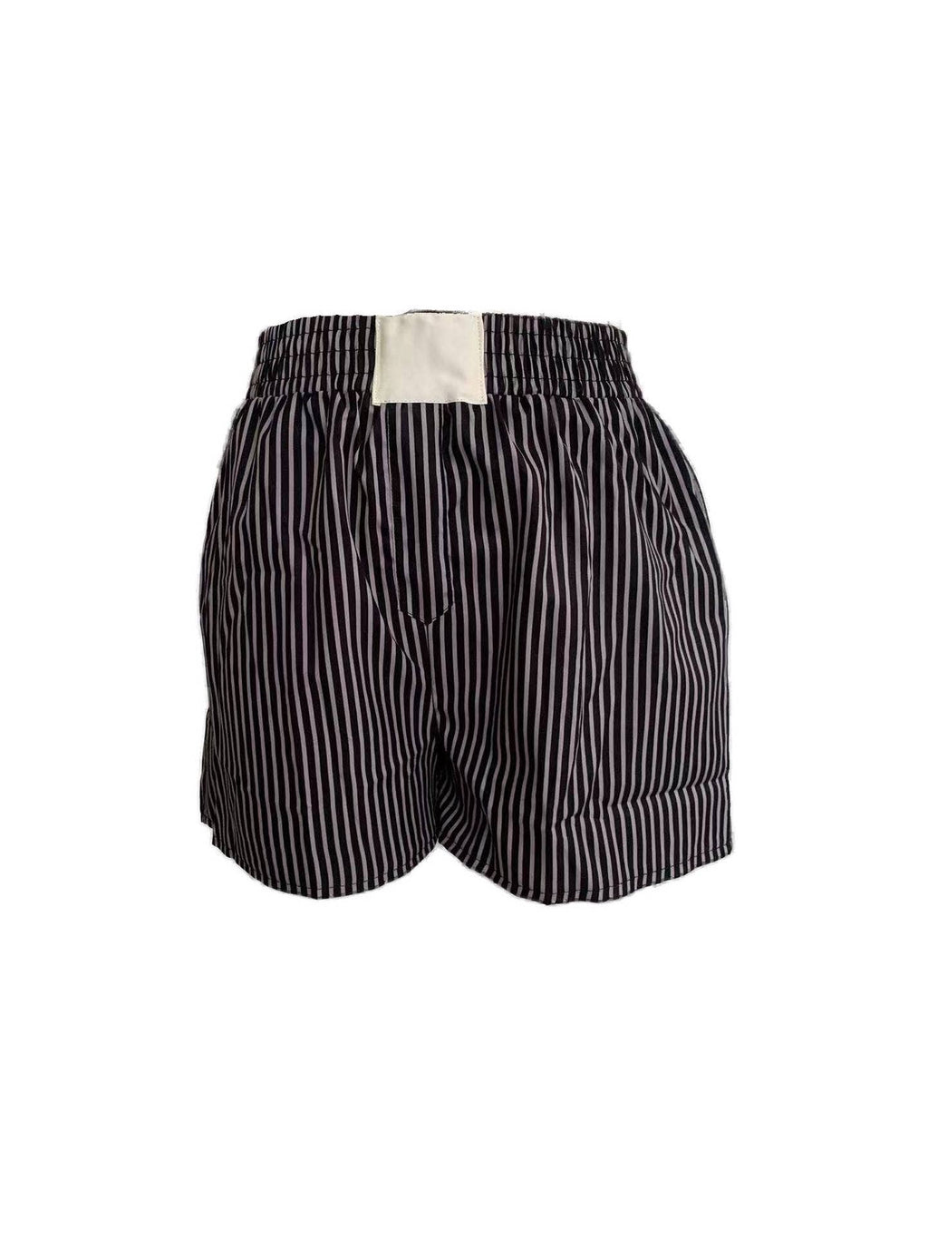 Striped Relaxed Pull-On Boxer Shorts: Light blue / L