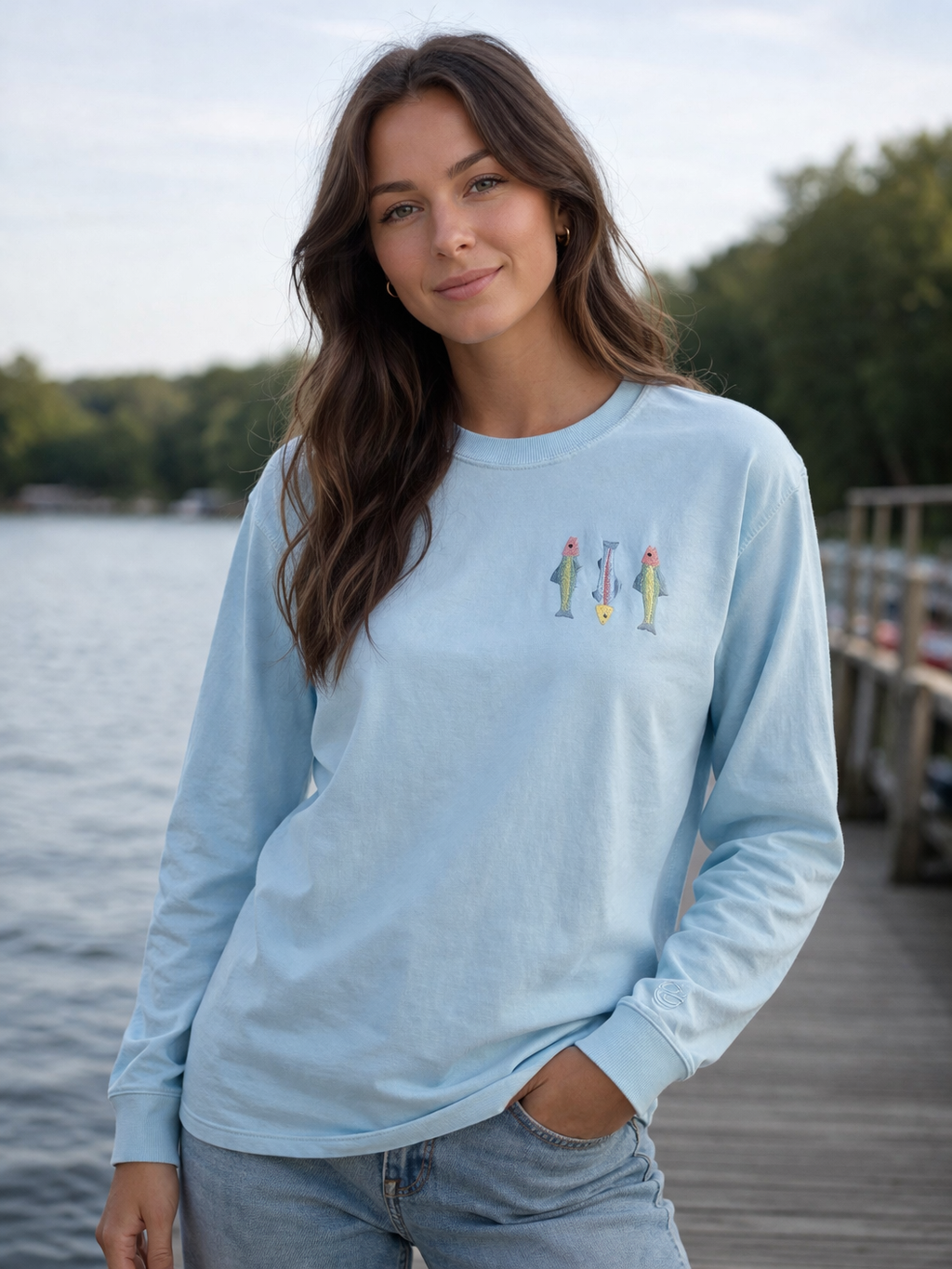 Lakeside Trio Embroidered Tee
