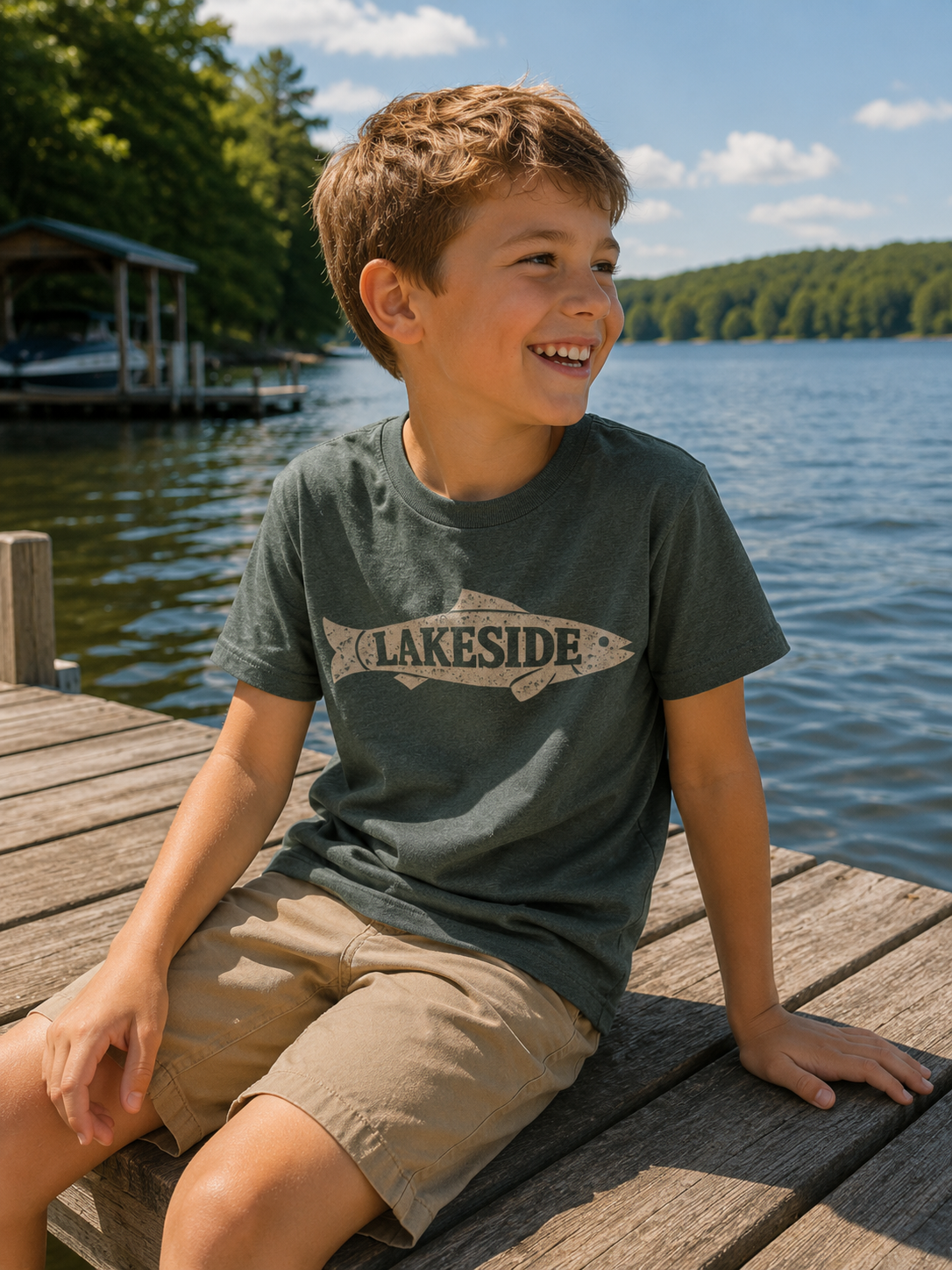 Lakeside Trout Tee- Youth