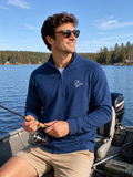 Southern Tide Cruiser Quarter Zip - Heather Blue