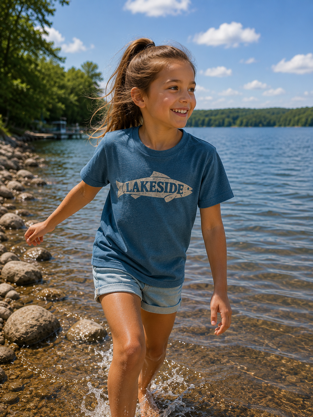 Lakeside Trout Tee- Youth