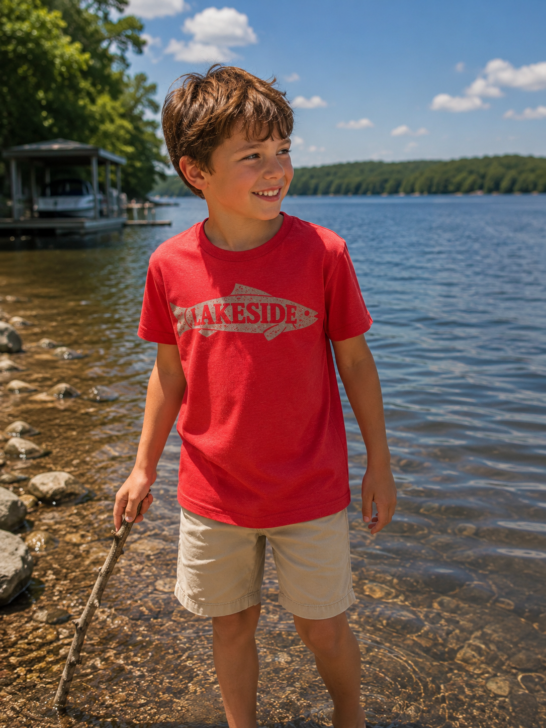 Lakeside Trout Tee- Youth