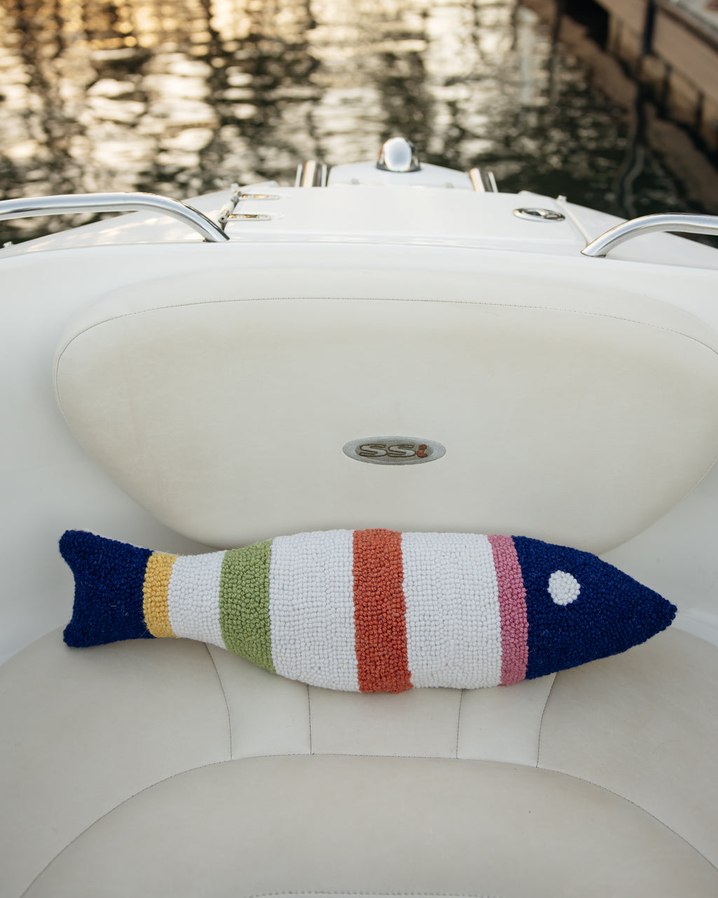 Shaped Picket Fish Hook Pillow