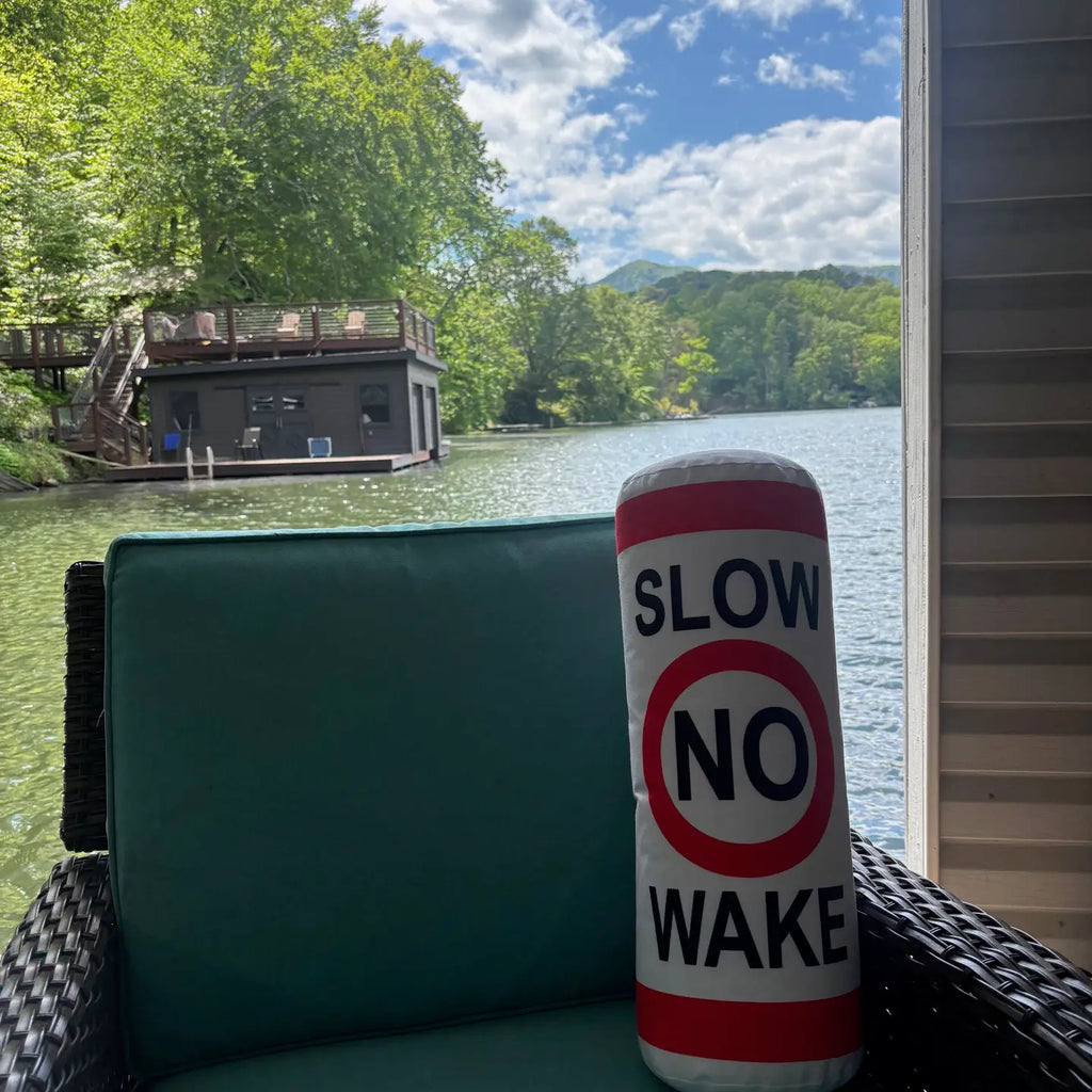 Slow No Wake Buoy Lake Tubular Pillow