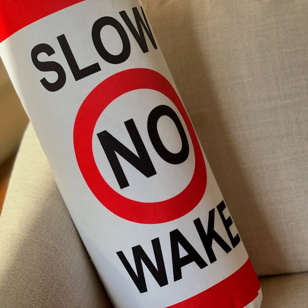 Slow No Wake Buoy Lake Tubular Pillow