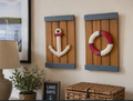 Anchor & Oar Coastal Wall Plaque
