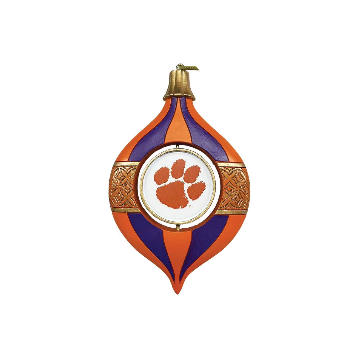 Clemson Spinning Bulb Ornament
