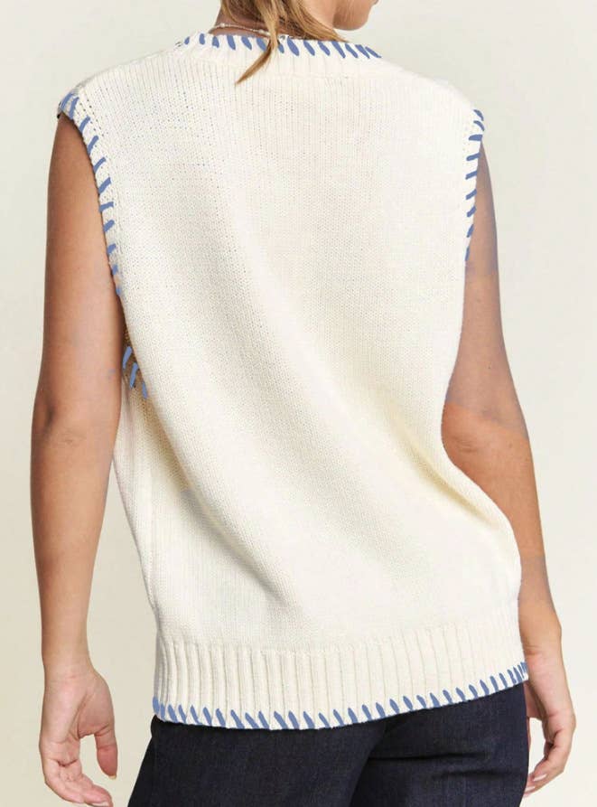 Sardine Stitch Knit Vest