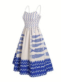 Mackerel Sundress: Blue / 2XL