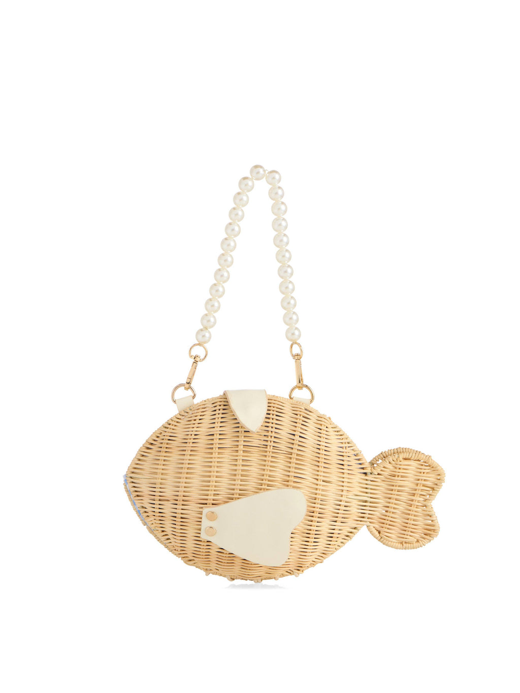 The Pearl Fish Rattan Handbag