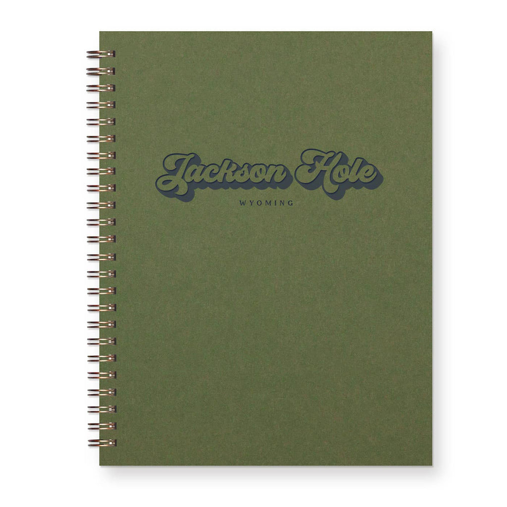Lake Keowee Retro Script Journal: Lined Notebook: Sage Green Cover
