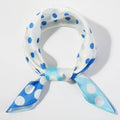 Polka Dot Square Bandana Scarf Blue