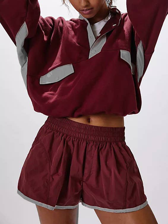 Sweatshirt & Shorts Sporty Set