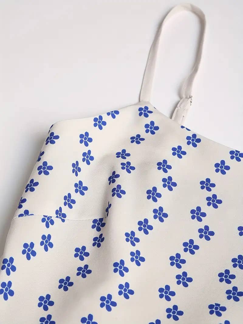 Mackerel Sundress: Blue / XL