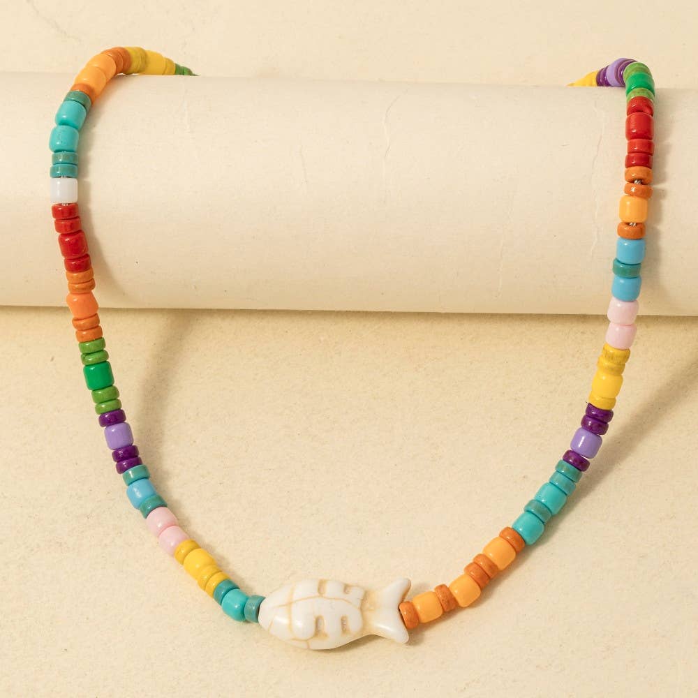 Fish Mixed Beaded Necklace