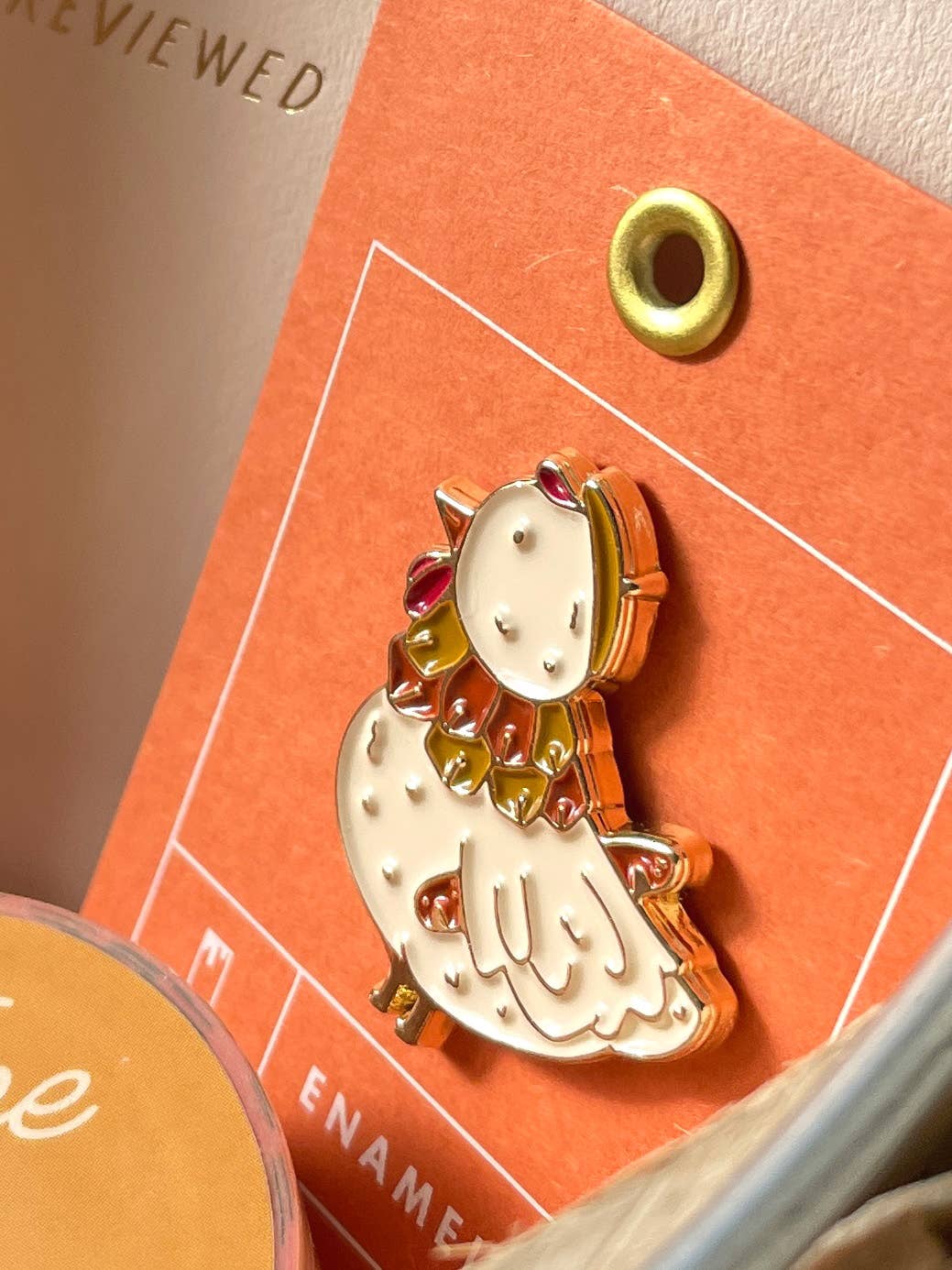 French Hen Enamel Pin