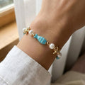 Fish Pearl And Starfish Chain Bracelet