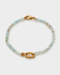 Amazonite Waterproof Gold Bracelet