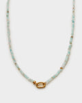 Amazonite Waterproof Gold Necklace