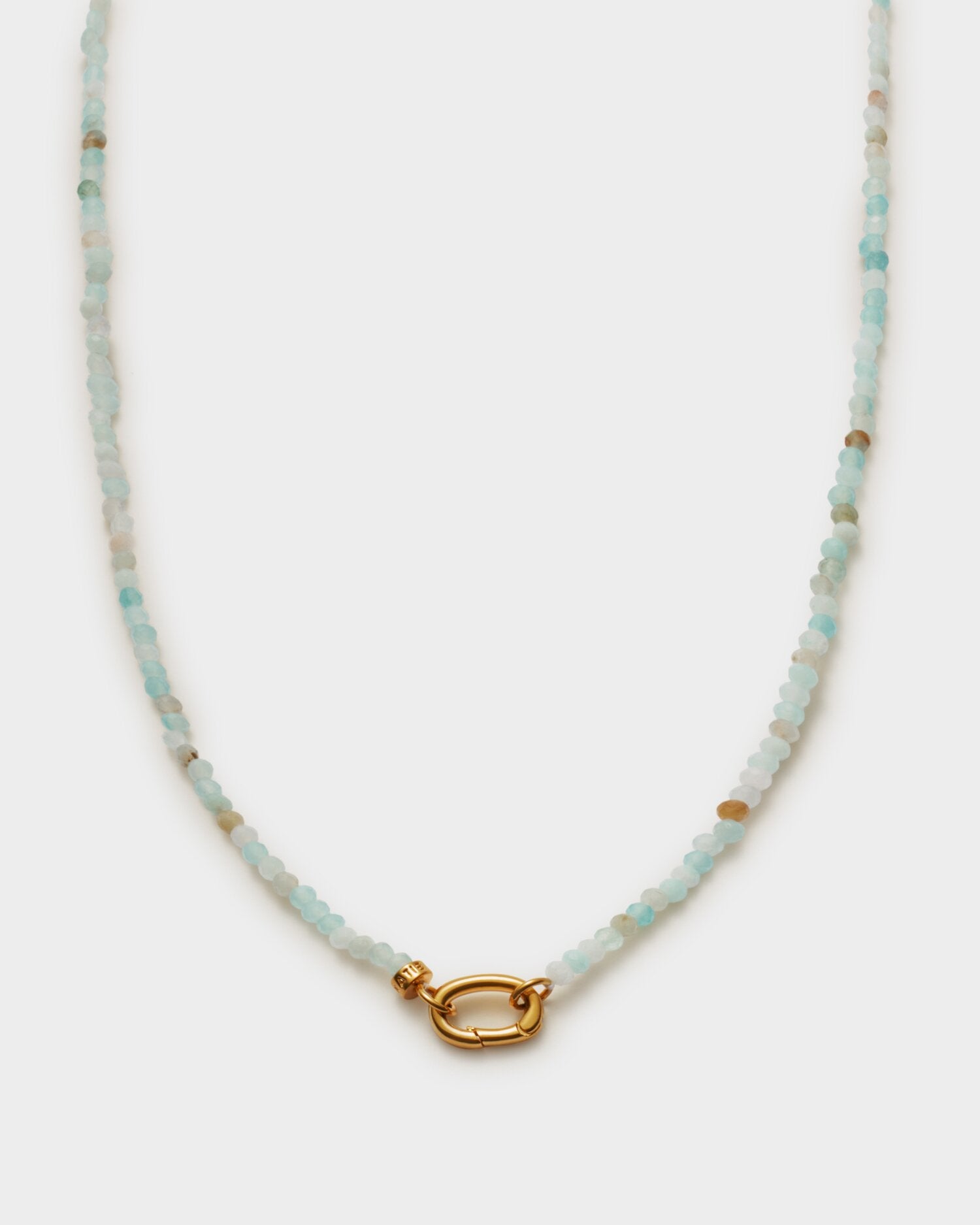 Amazonite Waterproof Gold Necklace