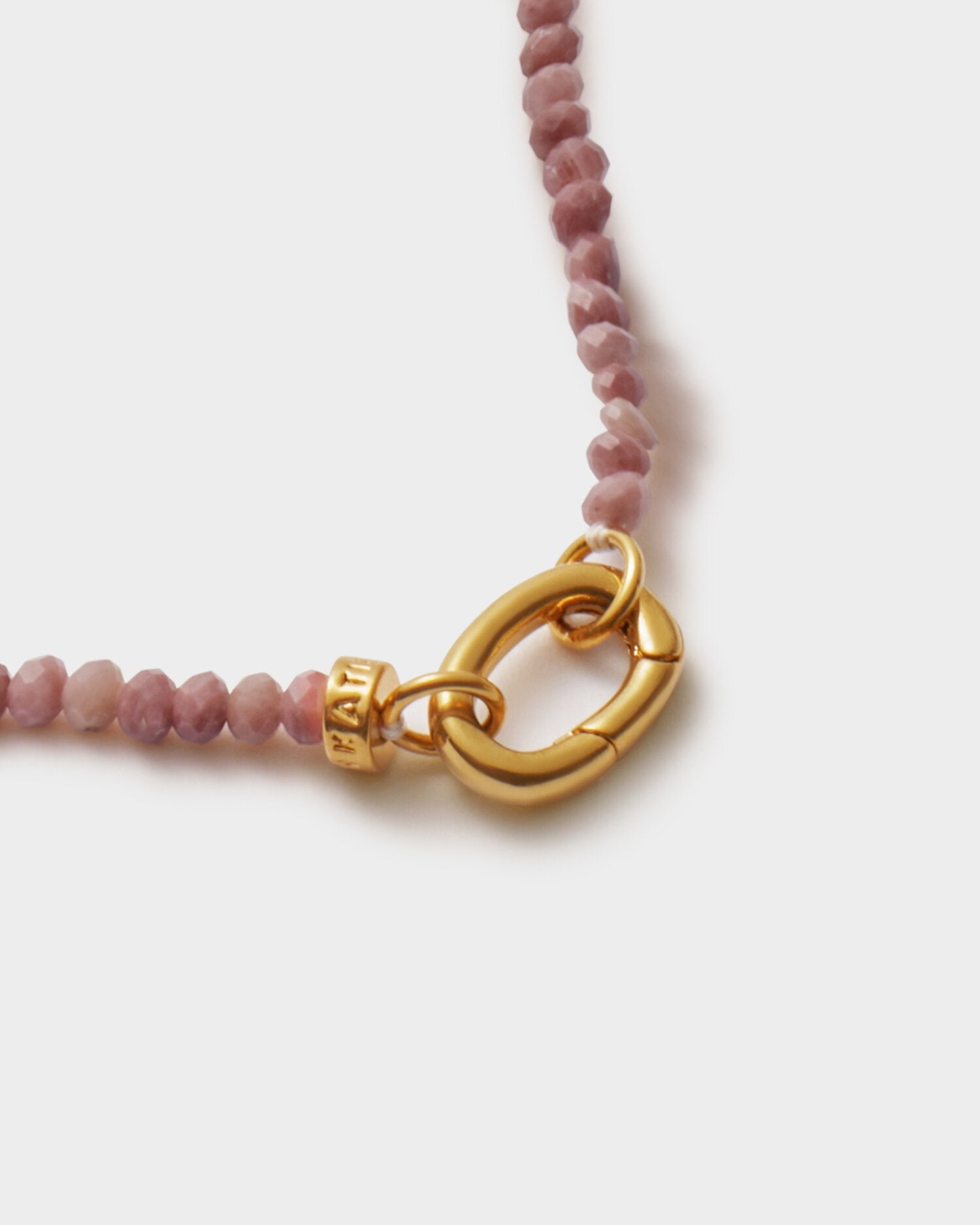 Rhodochrosite Waterproof Gold Necklace