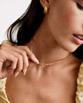 Rhodochrosite Waterproof Gold Necklace