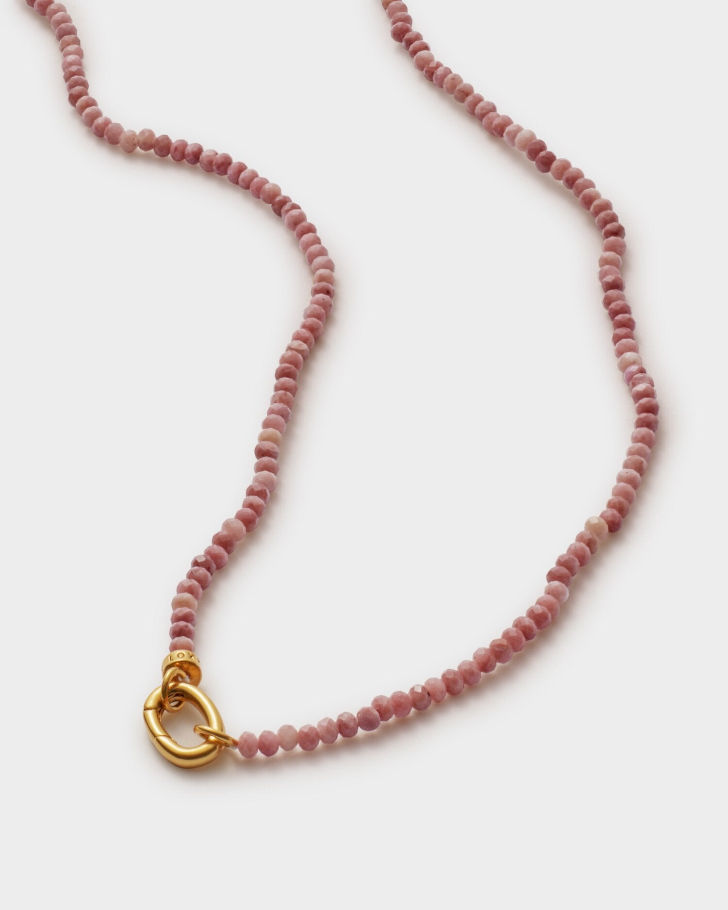 Rhodochrosite Waterproof Gold Necklace