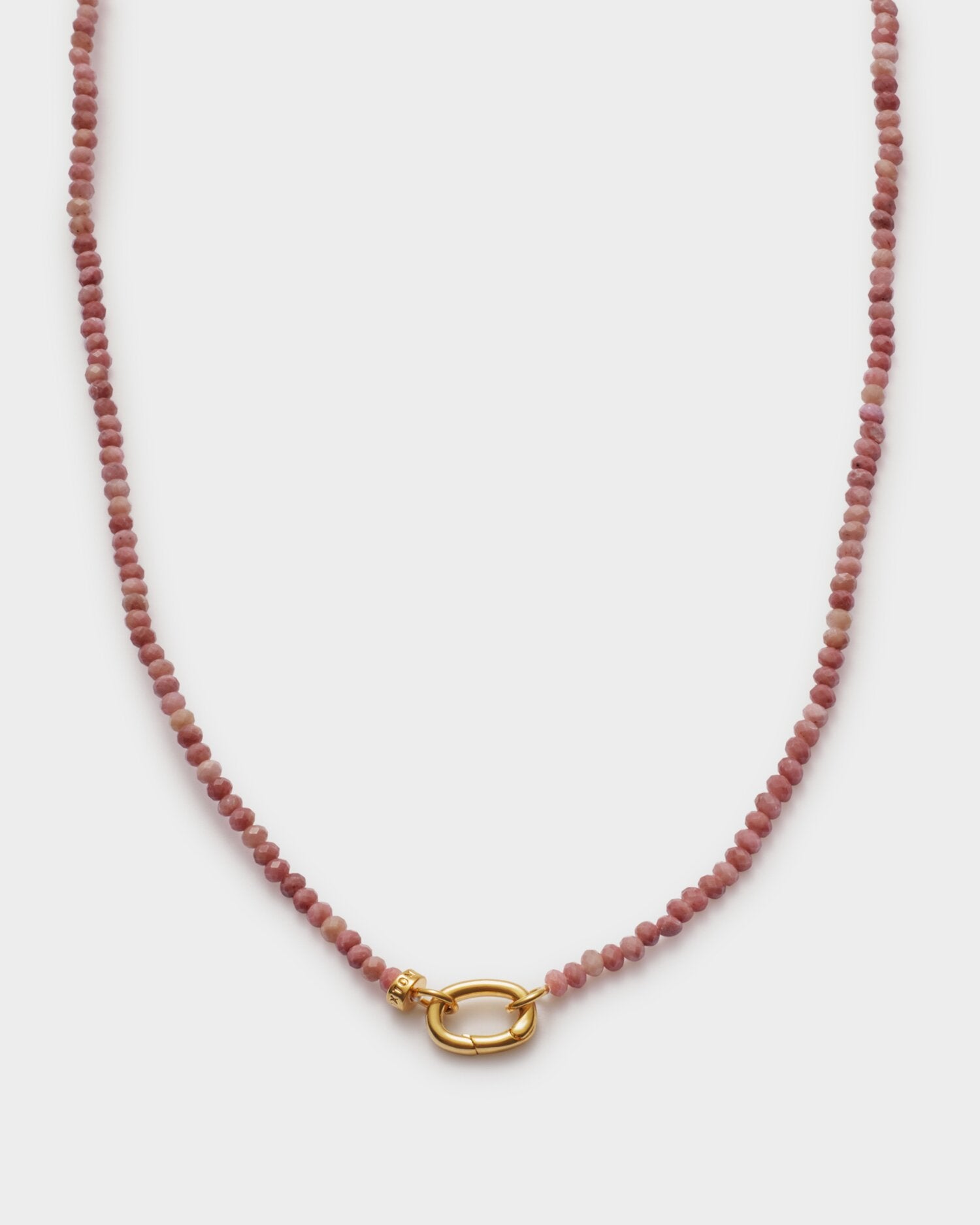 Rhodochrosite Waterproof Gold Necklace